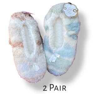 Fuzzy Babba Slipper Socks 2 PIECES Size 7-9.5